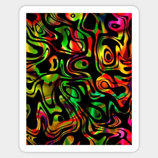 Trippy Flow Abstract Design Sticker